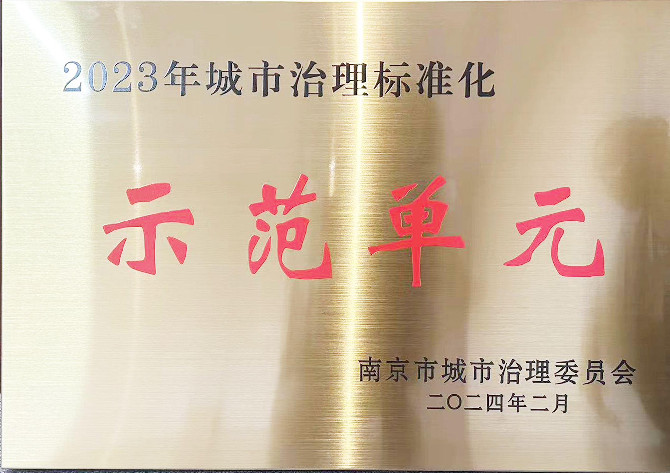 南京市城市治理标准化示范单元